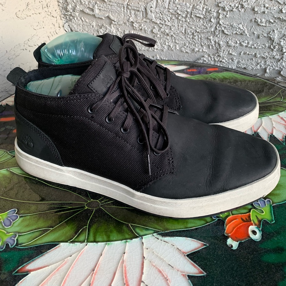 Black timberland sneakers